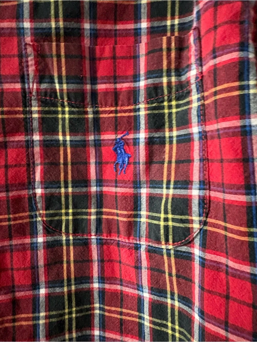 Ralph Lauren Red Black Plaid Button-Down Shirt